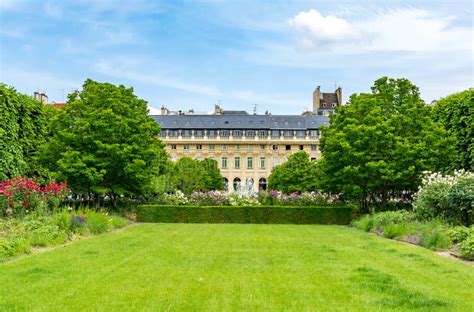 Palais Royal Garden In Center Of Paris France Stock Image Image Of