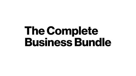 The Complete Business Bundle Youtube