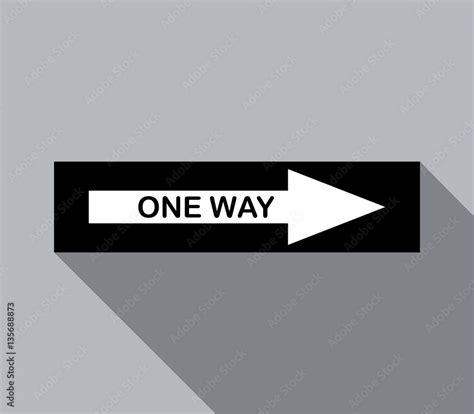 Icon One Way Traffic Sign Stock Vector Adobe Stock