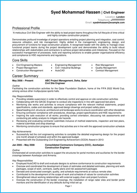 Quality control project technician cv example. Engineer CV example, template + writing guide [Get the job ...