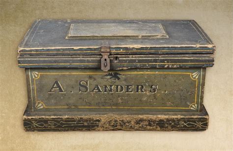 Finely Decorated And Hand Painted Civil War Officers Trunk From The