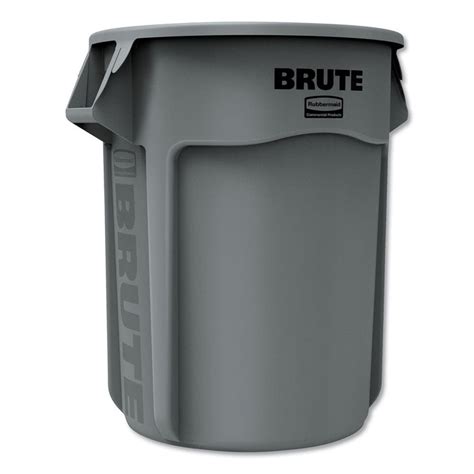 Rubbermaid Brute Round 55 Gallon Trash Container Gray —