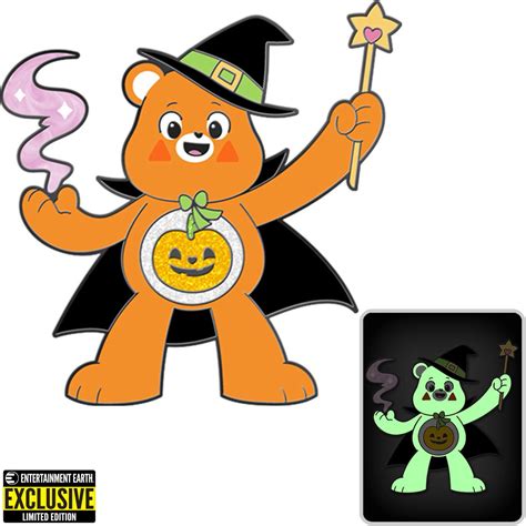 care bears halloween wizard trick or sweet bear glow in the dark enamel pin entertainment
