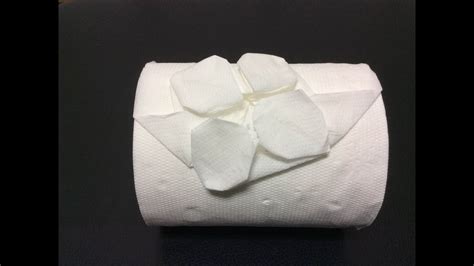 พับทิชชูห้องน้ำ แบบดอกไม้ Toilet Paper Origami Flower Youtube