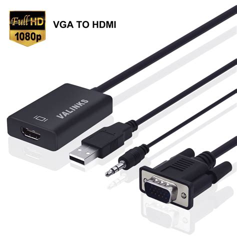 Valinks Active Hdmi Male To Vga Male D Sub 15 Pin Mm Video Converter