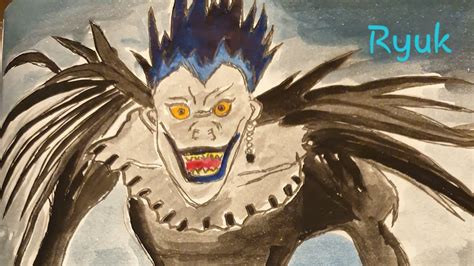 Death Note Ryuk Shinigami Fanart Anime Watercolour Painting Youtube