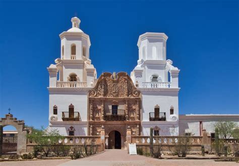 Mission San Xavier Del Bac In Tucson Arizona Stock Image Image Of