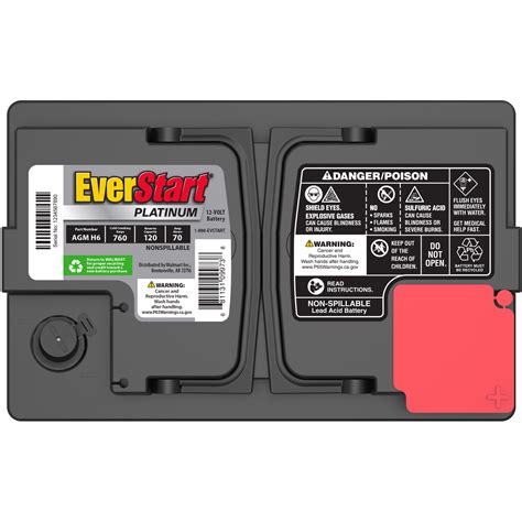 Everstart Platinum Agm Battery Group H6 12 Volt 760 Cca