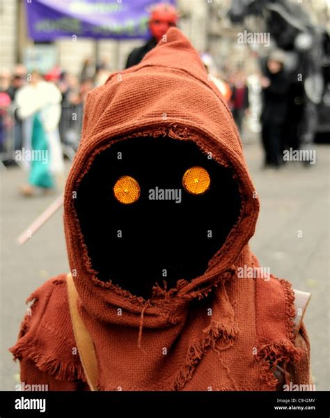 Jawa From The Movie Star Wars Marching During Londons New Years Day