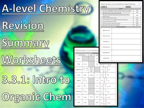 A Level Chemistry 331 Introduction To Organic Chemistry Revision