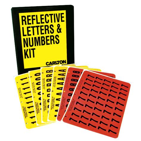 Reflective Kit Lettersnumbers Yellow Carlton Industries