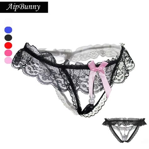 Buy Aipbunny Hot Sexy Women Ruffle Lace Lingerie G String Pearl Massage Panties