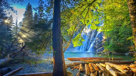 Bilder Lichtstrahl Usa Virgin Falls Tennessee Hdr Natur Wasserfall