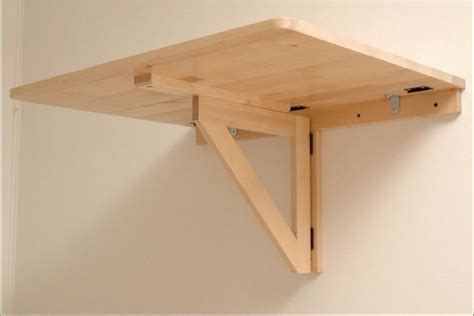 It's very simple to make folding table. Diy Wall Mounted Folding Table Diy Desk Wall Mount ...
