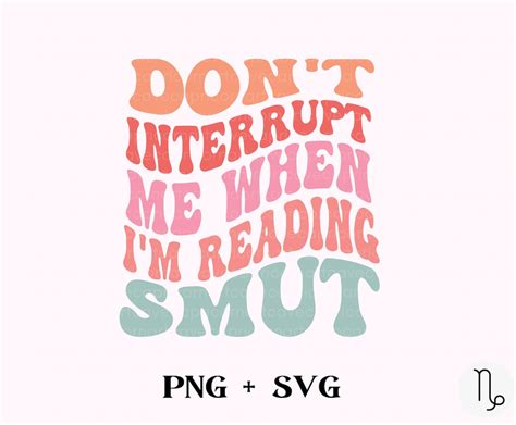Reading Smut Svg And Png Sublimation Design For Commercial And Personal