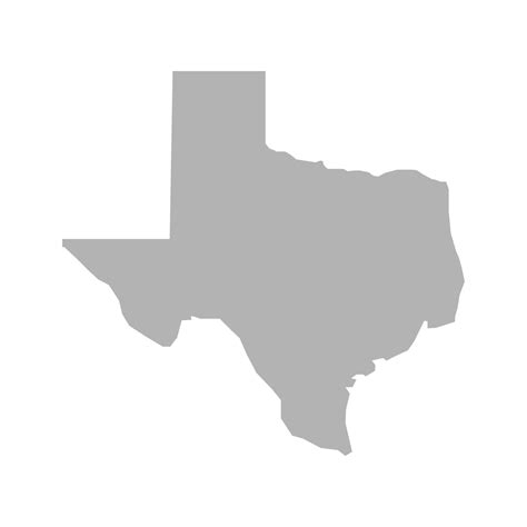 Texas Map Vector Icon On Isolated White Background 7167575 Vector Art
