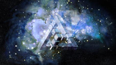 Nebula Triangle Abstract Space Wallpapers Hd Desktop