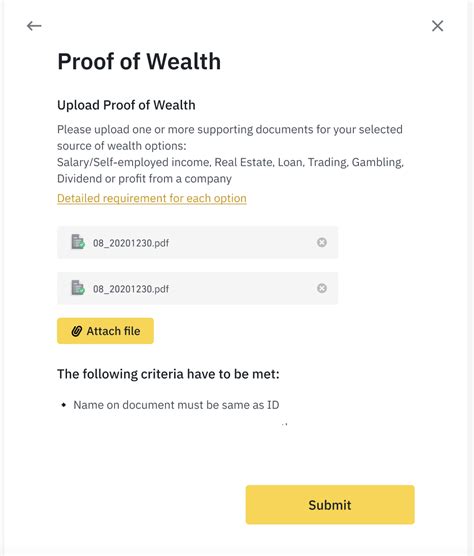 How To Complete The Source Of Wealth Declaration Binance Support