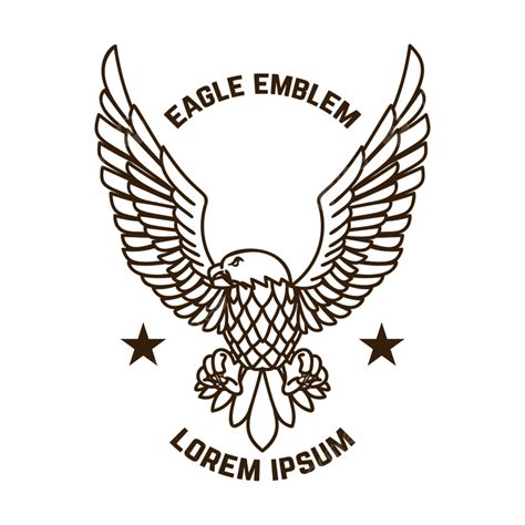 Emblem Eagle Vector Hd Png Images Emblem Template With Eagle In Golden