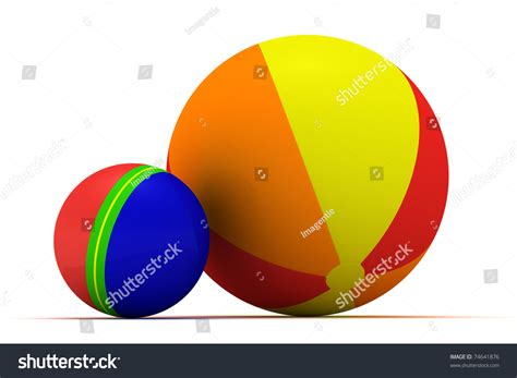 Big Small Multicolored Balls Isolated Stock Illustration 74641876