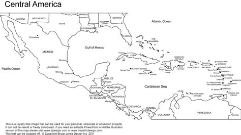 Central America Map Central America South America Map