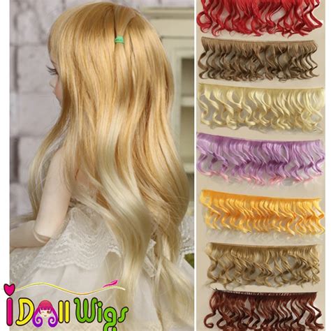 Wholesales 15cm100cm 5pcslot Diy Doll Hair Weft Bjd Sd Doll Curly Wigs Hair Extension In Dolls