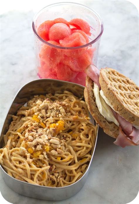 Easy Lunch Ideas Spicy Peanut Noodles With Yellow Bell Pepper A Whole
