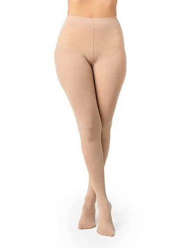 Sheer Textured Skin Color Stockings Beige Skin Color Way Stretch