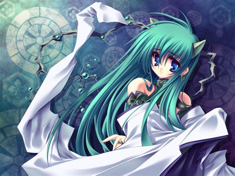 Green Haired Female Anime Character Hd Wallpaper Wallpaper Flare
