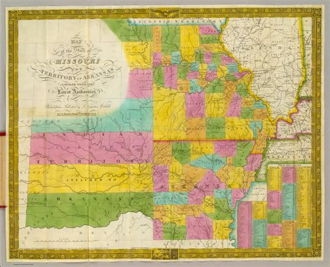 Map Of The State Of Missouri And Territory Of Arkansas David Rumsey