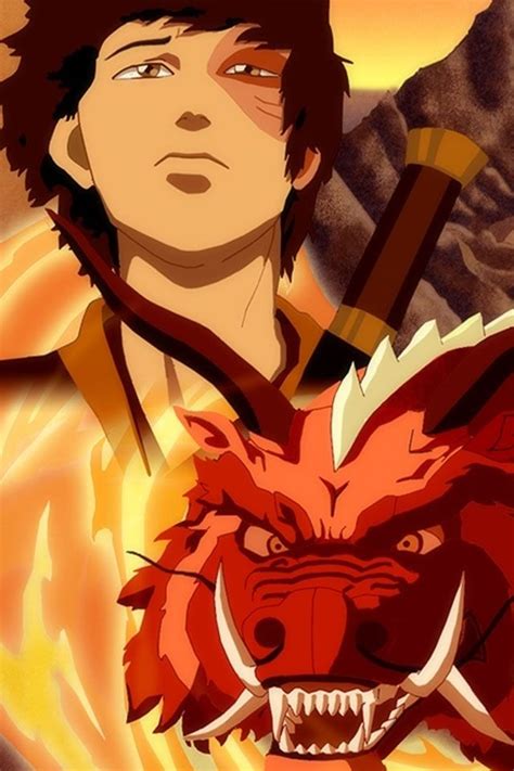 Zuko And The Red Dragon First Teacher Of Fire Bending Avatar Airbender