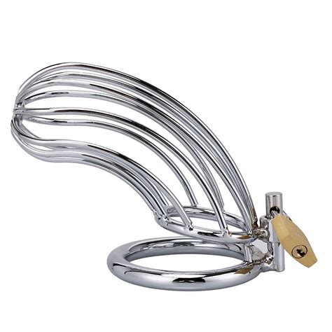 Lockable Stainless Steel Cock Cage Penis Ring Sleeve Lock Cock Chastity Device Chastity Belt