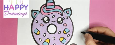 How To Draw A Cute Unicorn Donut Easy Drawing Tutoria