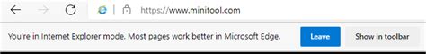 How To Turn On And Use Windows 1110 Edge Ie Compatibility Mode Minitool