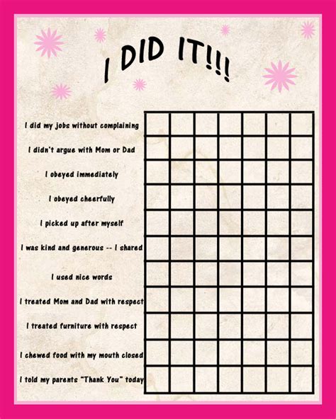 Free Behavior Charts For Elementary Students
