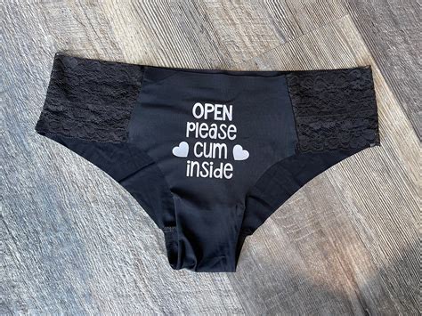 Open Cum Inside Funny Underwear Bachelorette Party Wedding Etsy