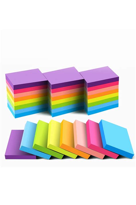 Sticky Notes 1 5x2 Inches 24 Pads Bright Colors Self Stick Pads 75