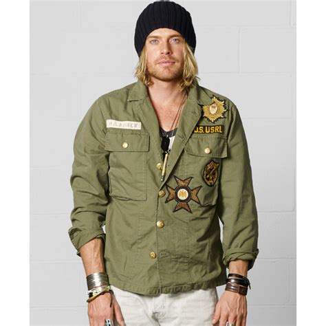 Denim And Supply Ralph Lauren Military Shirt Jacket In Green For Men