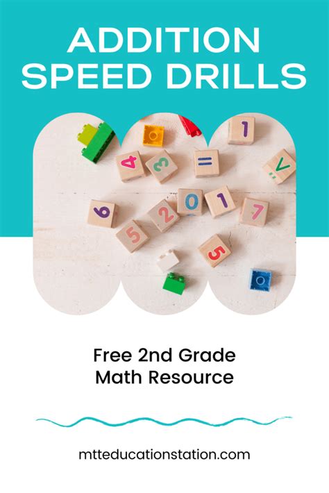 Addition Speed Drills Second Grade Math Resource