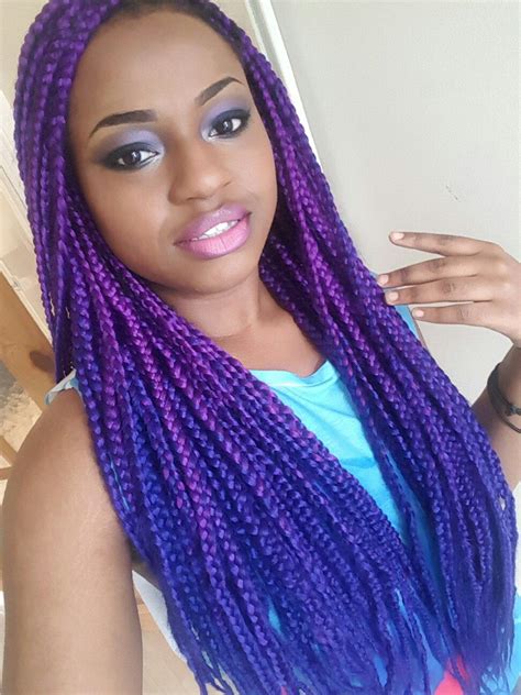 Purple And Blue Box Braids An Easy Guide To Create A Unique Look The Fshn