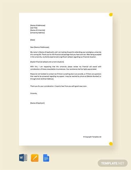 This may cause the employer to request a financial review of the employee's finances. Letter For Financial Support For Your Needs | Letter ...