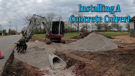 Installing A Concrete Culvert In A New Construction Driveway Youtube