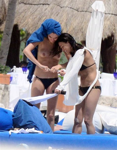 Cara Delevingne Topless With Michelle Rodriguez On A Beach In Mexico