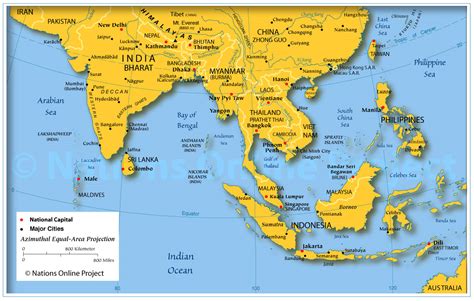 Members work with our team to shape our editorial. Map of South-East Asia - Nations Online Project