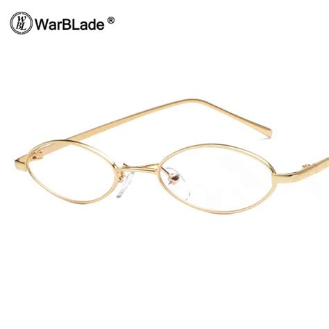 Small Oval Glasses Frame For Men Retro 2018 Gold Metal Frame Clear Lens Optical Eyeglasses Frame