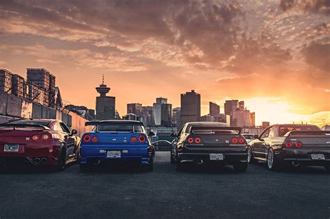 Only the best hd background pictures. Wallpaper : Nissan Skyline GT R R34, Nissan GT R R35 ...