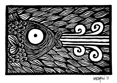 Megan Lino Print Fish Tegninger Gaver