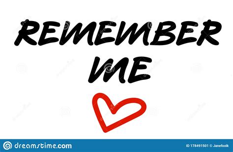 Remember Me Sign Hand Lettering Vector Words To Use As Design Element