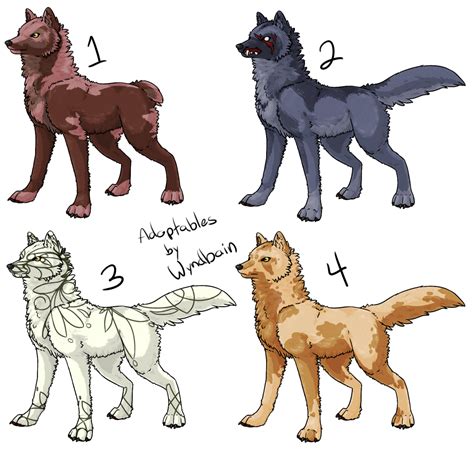 Draw To Adopt Wolves 2 Closed By Wyndbain On Deviantart