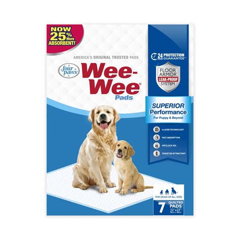 Wee Wee® Superior Performance Dog Pee Pads Four Paws